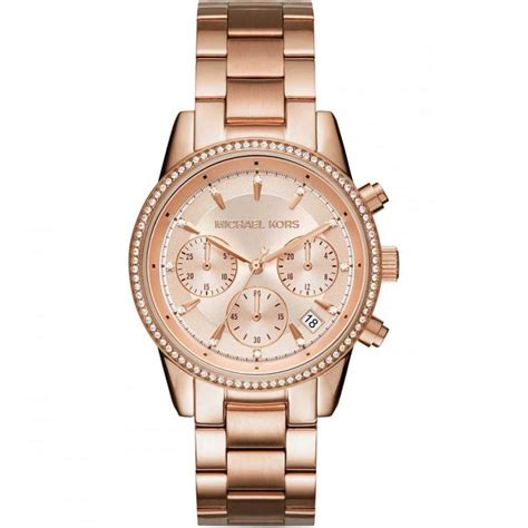 Michael Kors Ritz Ladies' Chronograph Rose Gold